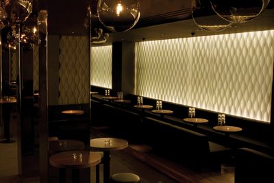 Vertical Blind Systems, SG 2910, Multi Visio, Room shot "Amber Club", Zurich, Switzerland, Vertical Waves