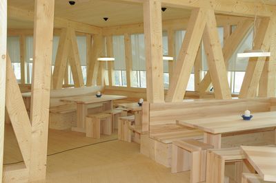 Roller Blind Systems, SG 4910, Multiscreen 1-10%, Room shot ""Monte Rosa SAC Lodge", Zermatt, Switzerland