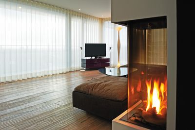 Curtain Systems, SG 5600, Colorama 1, Room shot "Penthouse Herkulesblick", Kassel, Germany, Wave